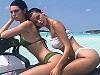 Kendall Jenner & Bella Hadid on holiday and spend more time posing on a jetski than enjoying their stunning surroundings. Picture: Bella Hadid / Instagram