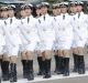 Female People's Liberation Army troops march during a visit by Chinese President Xi Jinping at the Shek Kong Barracks in ...