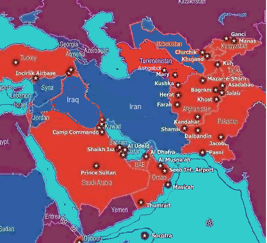 US Bases Encircle Iran