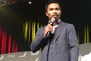 Manny Pacquiao delivers his 45 seconds of wisdom.