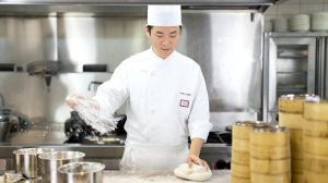 Making dumplings at the Peninsula Hotel.