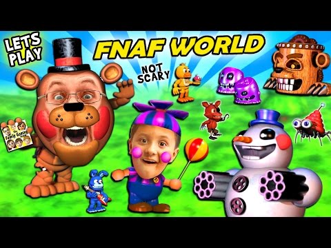 FNAF WORLD = CUTE & SQUISHY!  FGTEEV Duddy & Mike Play a Cuddly RPG Animatronics Not-Scary Game