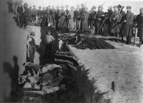 Mass grave after the Wounded Knee massacre