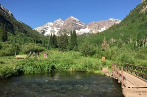 Hiking at Maroon Bells.