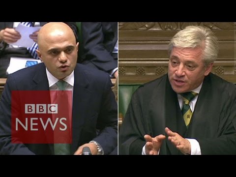 Speaker John Bercow accuses Sajid Javid of 'incompetence' - BBC News