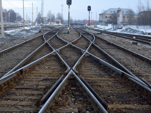 Crossing train tracks