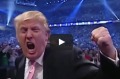 President Donald Trump in the mock video, where he takes on the CNN logo in the wrestling ring. 