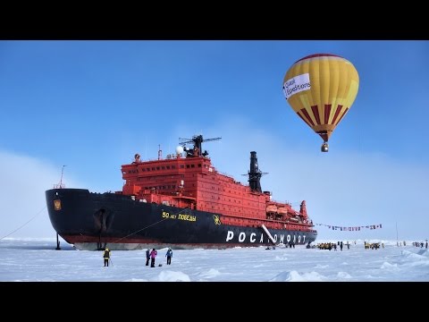 Voyage to North Pole on Nuclear Icebreaker '50 Years of Victory'/50 Лет Победы