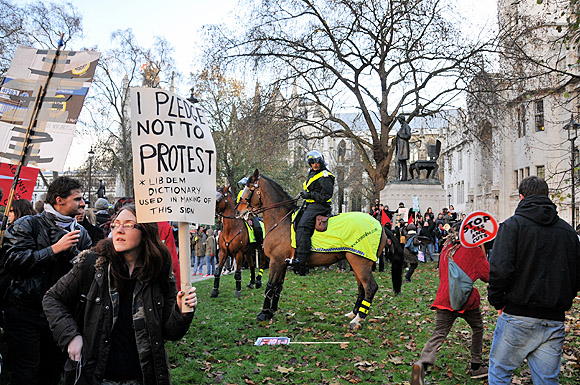 Student national demonstration against the cuts, Parliament, London, Thursday 9th December, 2010