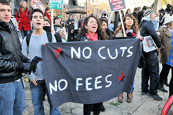 Student national demonstration against the cuts, Parliament, London, Thursday 9th December, 2010