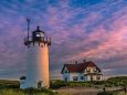 Race Point Lighthouse during sunset.