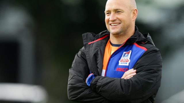 Under-pressure: Knights coach Nathan Brown.,