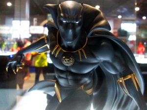 Marvel's Black Panther action figure at a Toy Convention. Taken on March 2017.