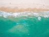 The beach from above, a unique perspective from the air looking down over the ocean