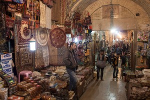  People in a bazaar in Shiraz. 