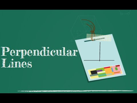 What are perpendicular lines?