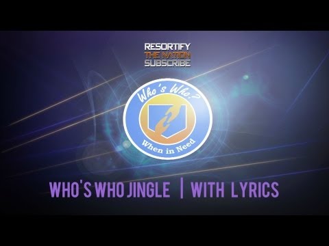 Who's Who Perk Jingle WITH On Screen Lyrics!