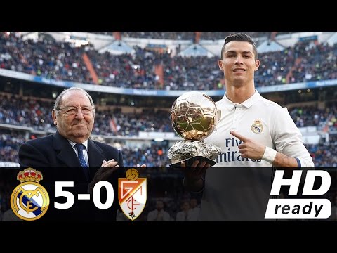 Real Madrid vs Granada 5-0 - All Goals & Extended Highlights - La Liga 07/01/2017 HD