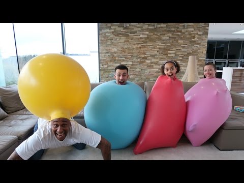 FAMTASTIC!! Stuck Inside Giant Balloons Challenge Gone Wrong!! Welcome To Our 2nd Channel