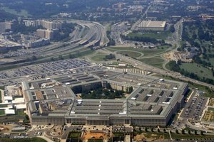 Aerial view of The Pentagon. The Pentagon building spans 28.7 acres (116,000 m2), and includes an additional 5.1 acres (21,000 m2) as a central courtyard.