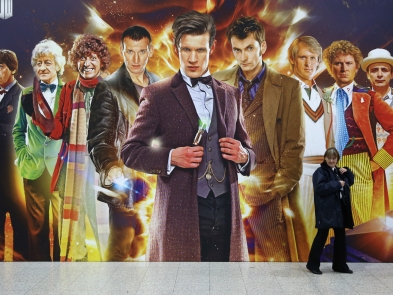 Mural of all the Doctors up to Matt Smith