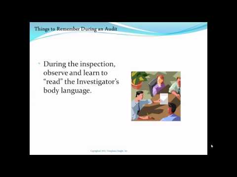 FDA Inspection Do and Don't List