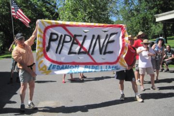 Lancaster Pipeline Awareness members joined the Walk Against the Pipeline in Conestoga Township, Lancaster County. Photo by Lancaster Pipeline Awareness on Facebook.