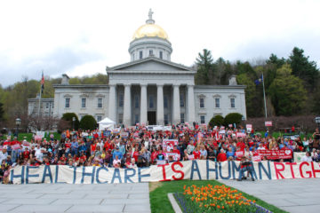 Vermont Human Right To Healthcare. Rally at the State House in Montpelier, VT. Photo by NESRI on Flickr.