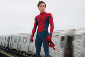 Tom Holland as Spider-Man.