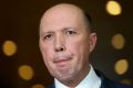Minister for Immigration and Border Protection Peter Dutton during a doorstop interview in Canberra over the citizenship ...