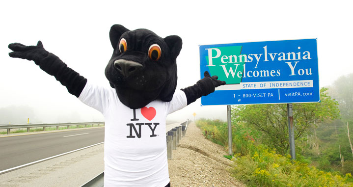 Panther at PA sign