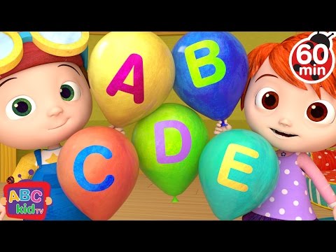 ABC Song with Balloons | + More Nursery Rhymes & Kids Songs - ABCkidTV