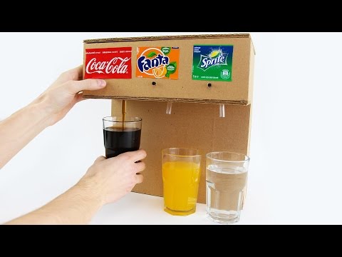 How to Make Coca Cola Soda Fountain Machine with 3 Different Drinks at Home