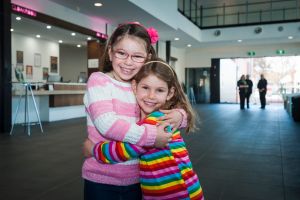 Ava Brereton, 6, and Ruby Brereton, 4, of Isabella Plains. 