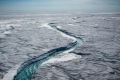 Meltwater on the Greenland ice sheet, one of the biggest and fastest-melting chunks of ice on Earth.