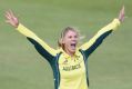 Kristen Beams of Australia appeals during the ICC Women's World Cup 2017 match.