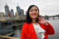 Eva Zhuang was born in Xinjiang but now calls Melbourne home. 'I like the weather,' she says.