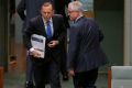 Former prime minister Tony Abbott and Prime Minister Malcolm Turnbull