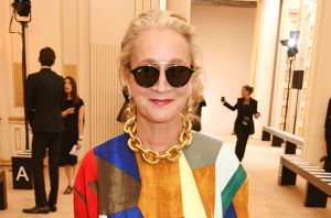 Lucinda Chambers attends the Roland Mouret show as part of the Paris Fashion Week Womenswear Spring/Summer 2017 on ...