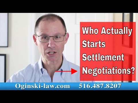 Who Initiates Settlement Negotiations in a Civil Lawsuit in New York?