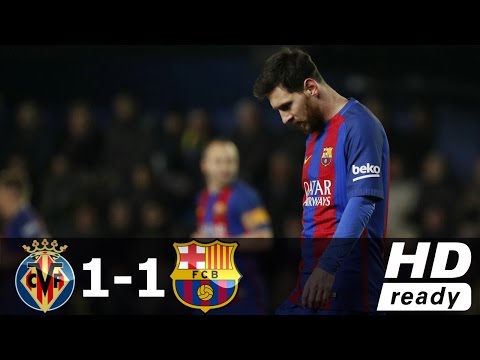 Villarreal vs Barcelona 1-1 - All Goals & Extended Highlights - La Liga 08/01/2017 HD