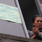 "No more urban speculation – No more ruined and empty houses" (Bogota, October 2012)