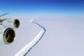 This November 10, 2016 aerial photo released by NASA, shows a rift in the Antarctic Peninsula's Larsen C ice shelf.