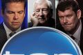 Lachlan Murdoch (left), Bruce Gordon (centre) and James Packer have guaranteed a $30 million finance package that keeps ...