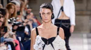 A model walks the runway during the Proenza Schouler Haute Couture Fall/Winter 2017-2018 show.