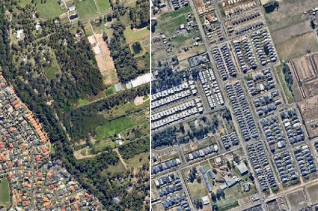 Kellyville has changed dramatically over time.