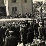 San Diego Free Speech Fight, California, 1912. Police dispersing Free Speech Mee