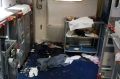 A photo taken by the FBI shows the aftermath of a cabin on Delta Flight 129 from Seattle to Beijing.