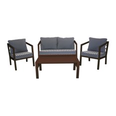 MANUFACTURAS RUIZ SL - Outdoor 4-Piece Acapulco Furniture Set With 2-Seater Sofa, Bronze - Garden Lounge Sets