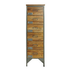 Bluebone Imports Ltd - Industrial Apothecary Tallboy Chest - Chests of Drawers